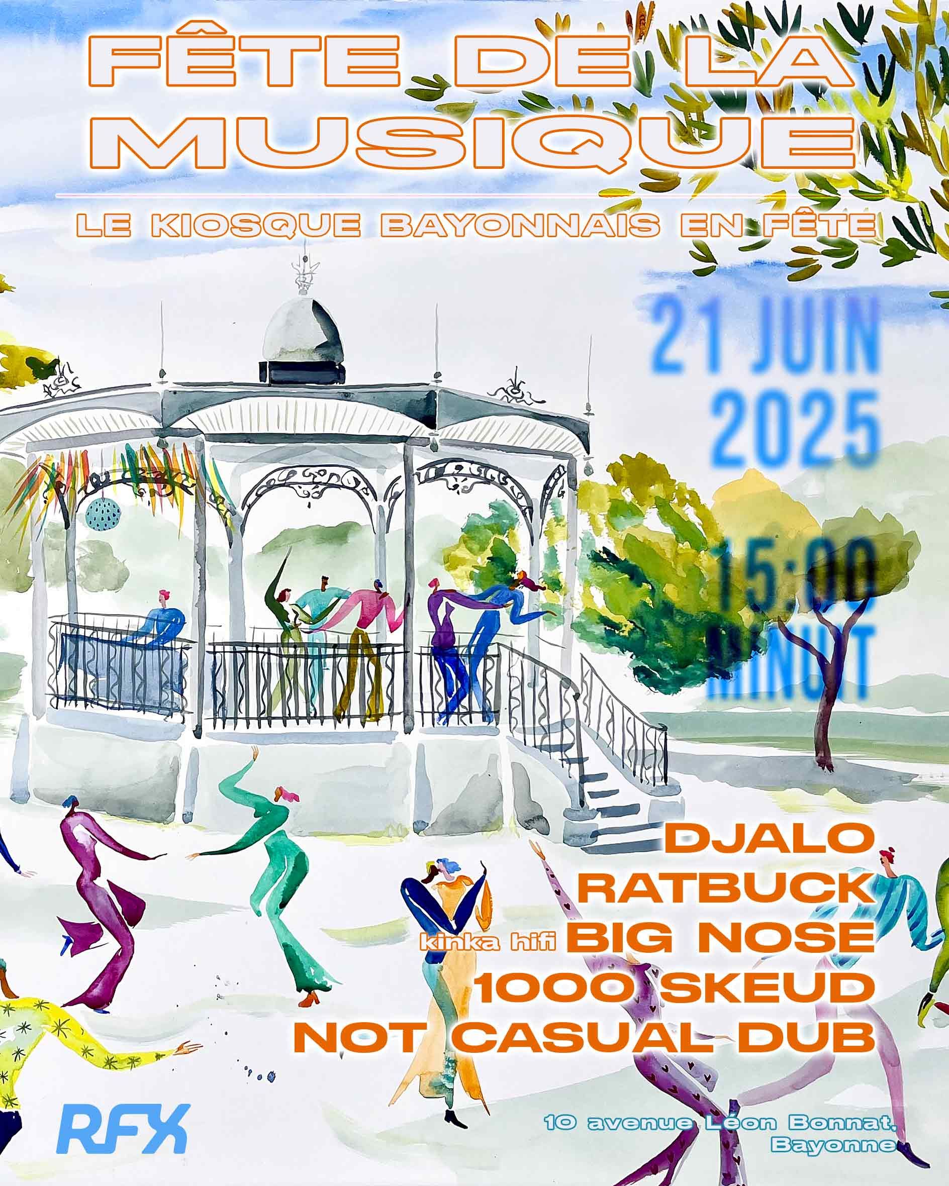 Affiche de Fête de la musique 2025: Le kiosque Bayonnais en fête