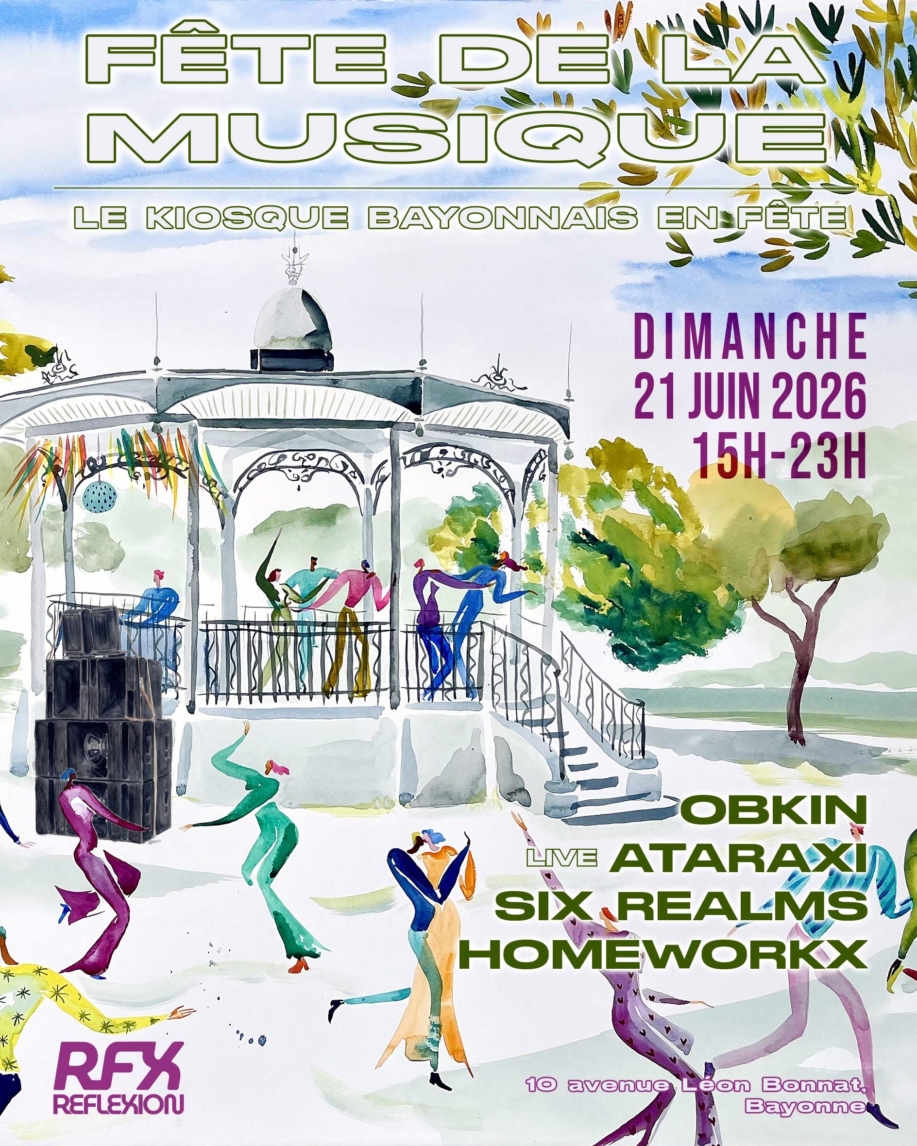 Affiche de Fête de la musique 2026: Le kiosque Bayonnais en fête