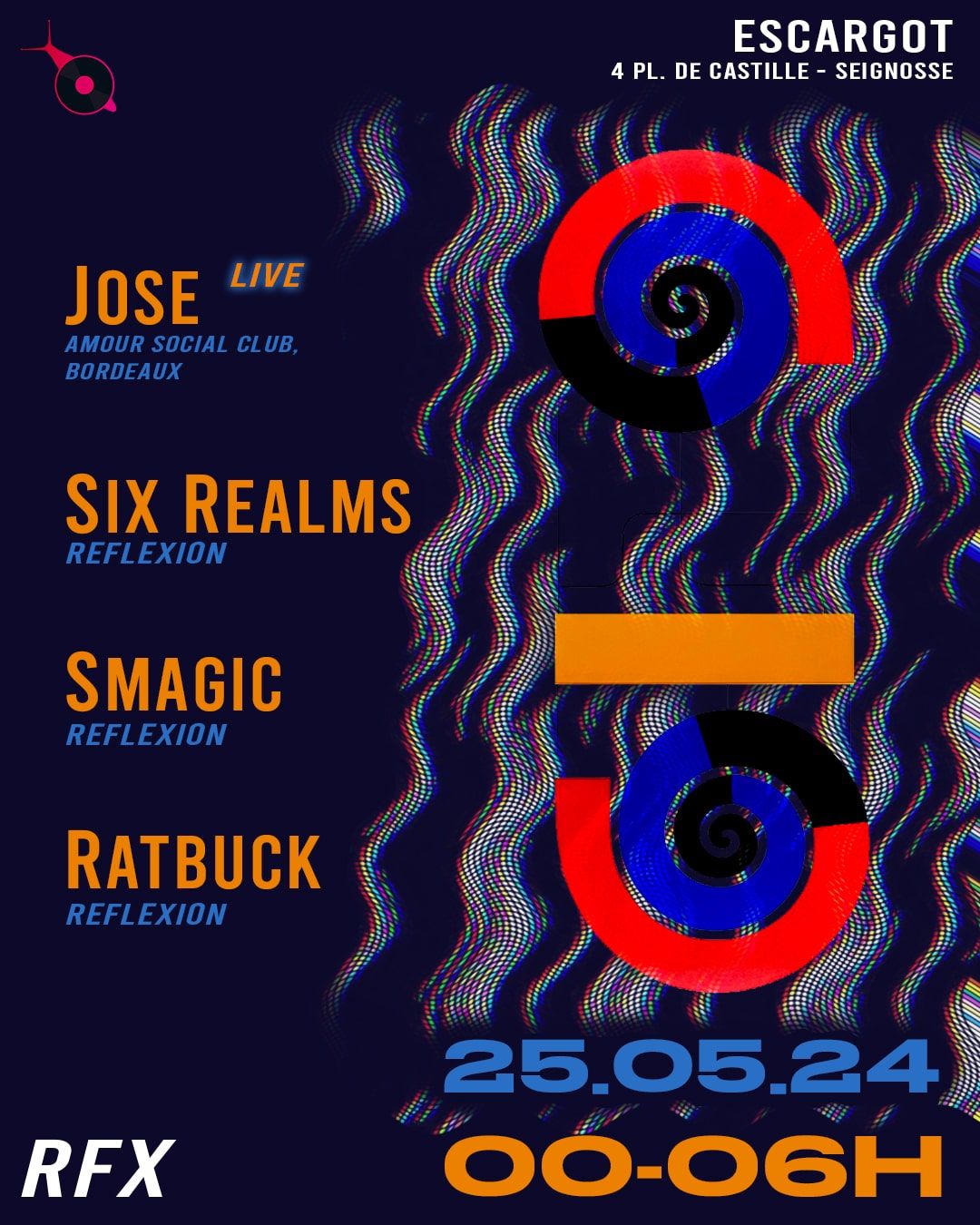 Affiche de RFX residency @Escargot